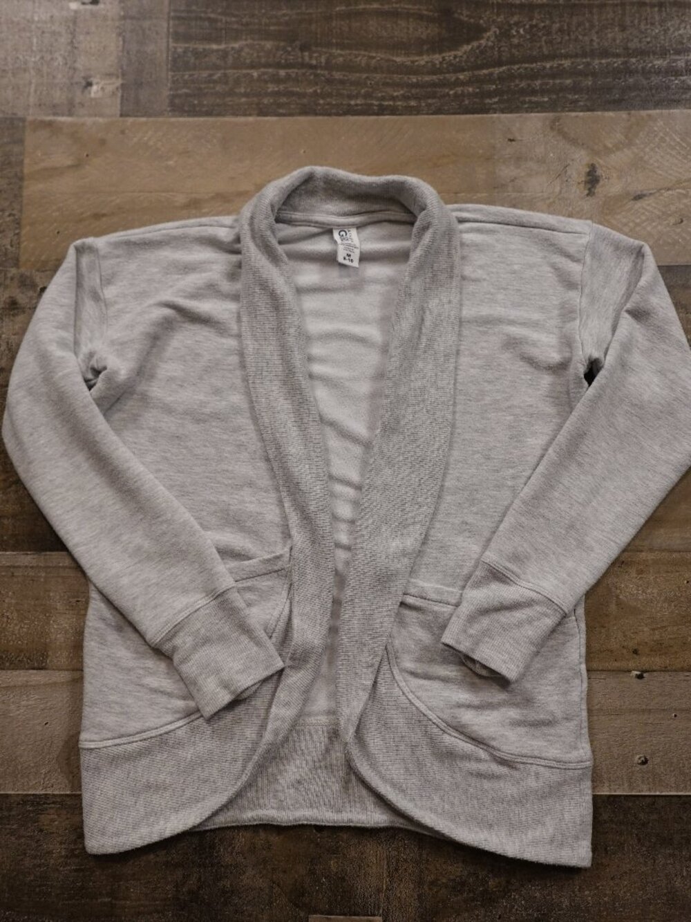 Athleta Girl Wrap 'N Roll Sweatshirt 2.0 Girls M 8-10 Gray Cardigan